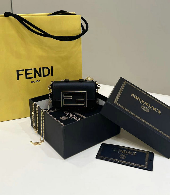 Fendi Versace Fendace Nano Baguette Black F8567