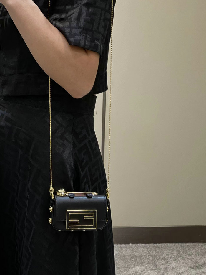 Fendi Versace Fendace Nano Baguette Black F8567