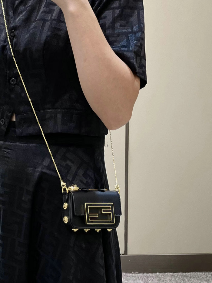 Fendi Versace Fendace Nano Baguette Black F8567