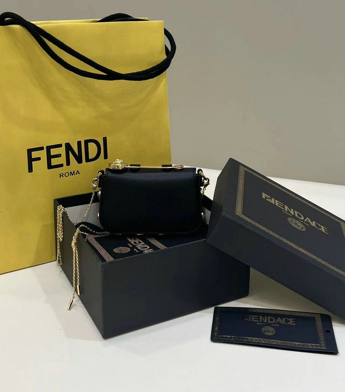 Fendi Versace Fendace Nano Baguette Black F8567