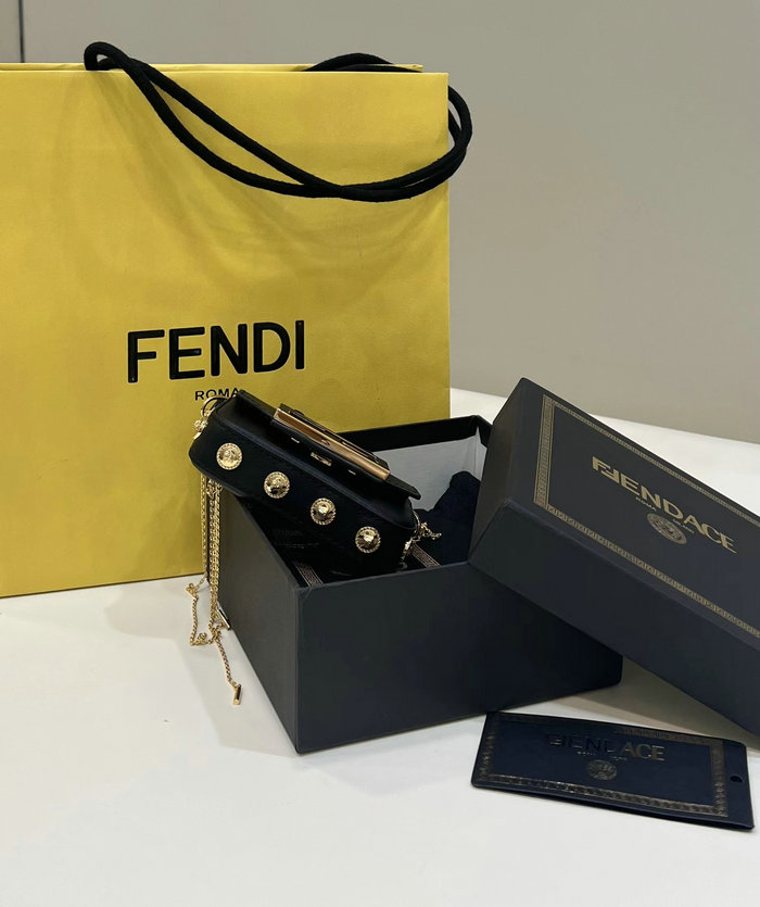 Fendi Versace Fendace Nano Baguette Black F8567