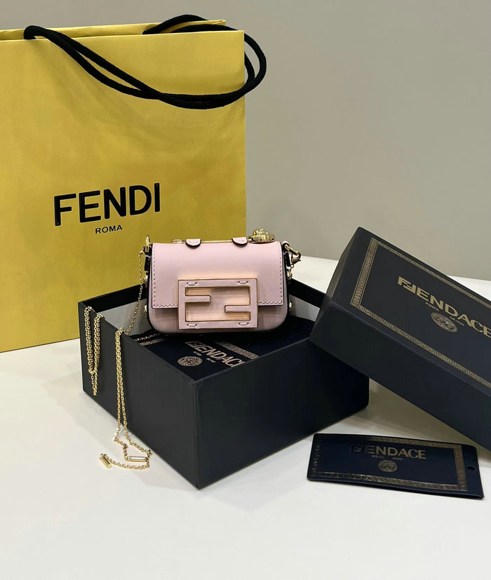 Fendi Versace Fendace Nano Baguette Pink F8567