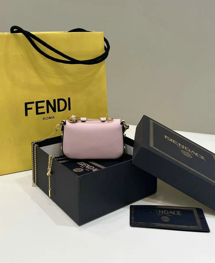 Fendi Versace Fendace Nano Baguette Pink F8567