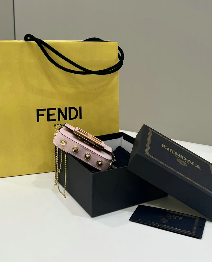 Fendi Versace Fendace Nano Baguette Pink F8567