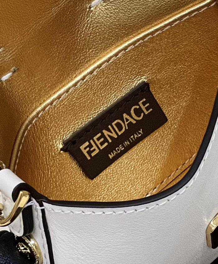 Fendi Versace Fendace Nano Baguette White F8567