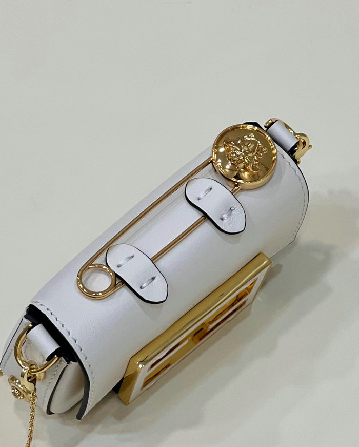 Fendi Versace Fendace Nano Baguette White F8567