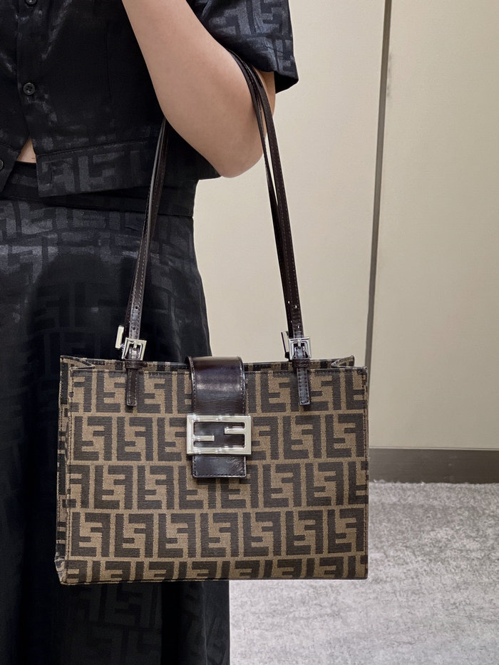 Fendi Zucca Shopping Tote Brown F8316