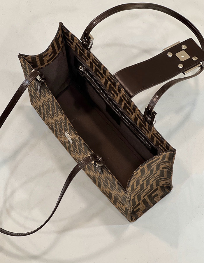 Fendi Zucca Shopping Tote Brown F8316