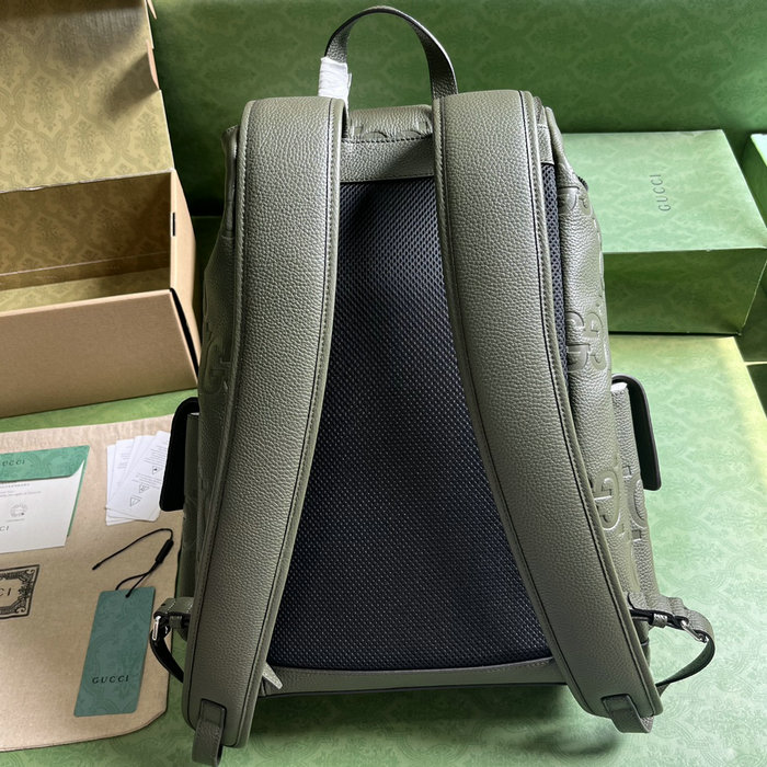 Gucci Jumbo GG Backpack Dark Green 625770