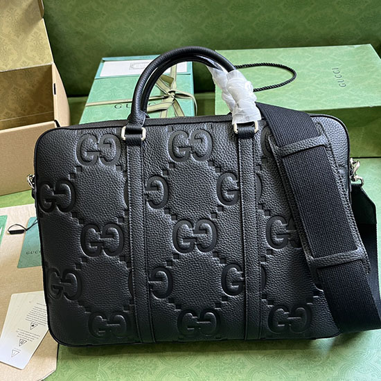 Gucci Jumbo GG Briefcase Black 658573