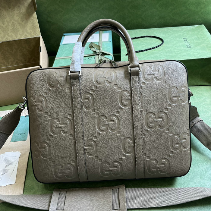 Gucci Jumbo GG Briefcase Green 658573