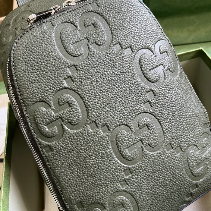 Gucci Jumbo GG Crossbody Bag Dark Green 766937