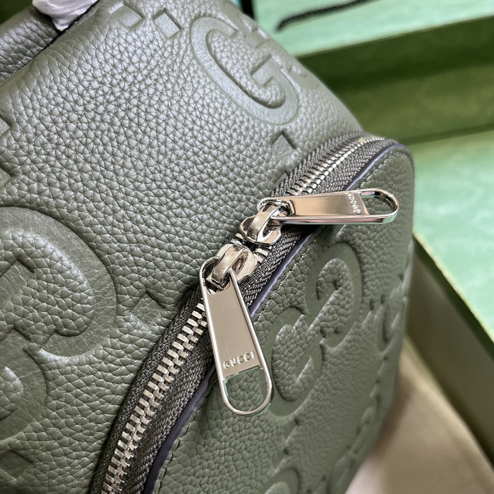 Gucci Jumbo GG Crossbody Bag Dark Green 766937