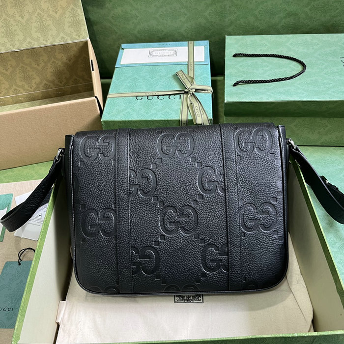 Gucci Jumbo GG Medium Messenger Bag Black 760234