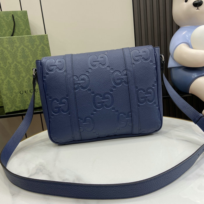 Gucci Jumbo GG Medium Messenger Bag Blue 760234