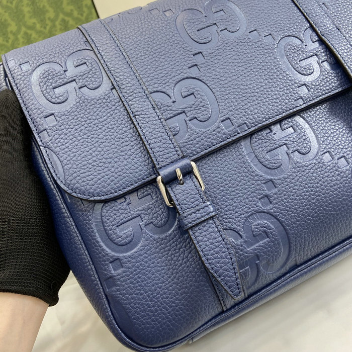 Gucci Jumbo GG Medium Messenger Bag Blue 760234