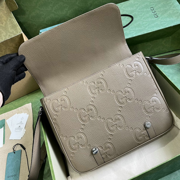 Gucci Jumbo GG Medium Messenger Bag Green 760234