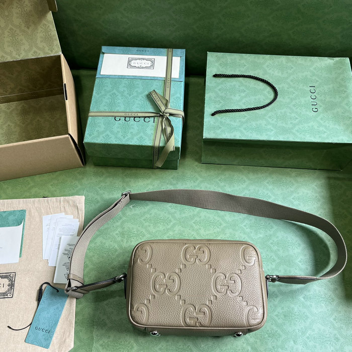 Gucci Jumbo GG Medium Messenger Bag Green 766946