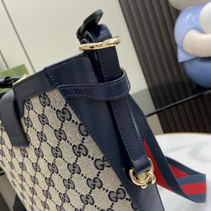 Gucci Medium Bucket Shoulder Bag Blue 782911