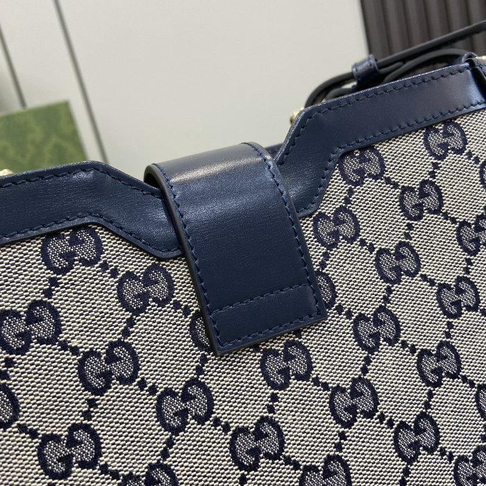 Gucci Medium Bucket Shoulder Bag Blue 782911