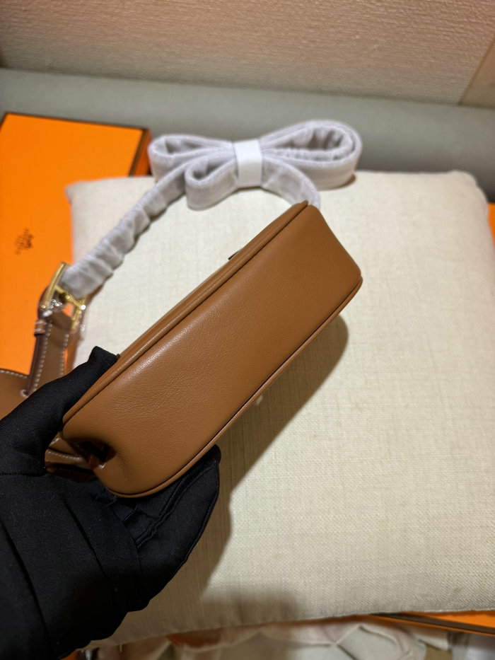 Hermes Swift Leather Kelly Moove Bag Brown HKM0319