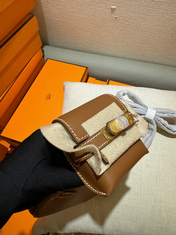 Hermes Swift Leather Kelly Moove Bag Brown HKM0319
