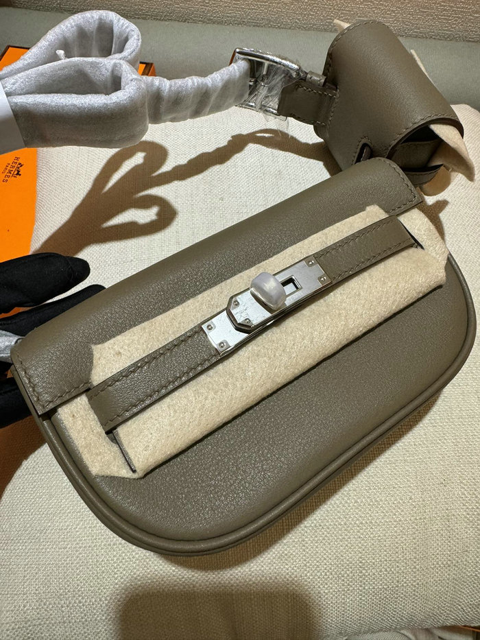 Hermes Swift Leather Kelly Moove Bag Gri Elephant HKM0319