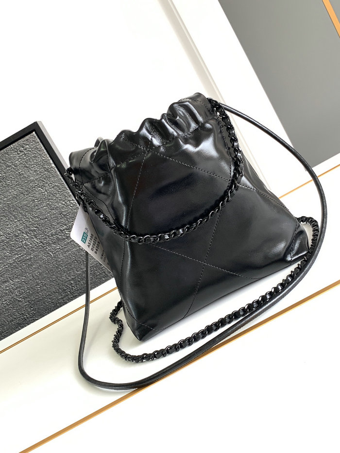 Mini Chanel 22 Handbag Black AS3980