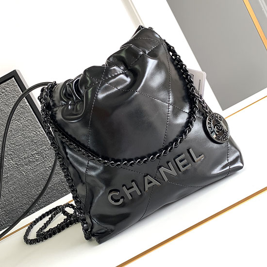 Mini Chanel 22 Handbag Black AS3980