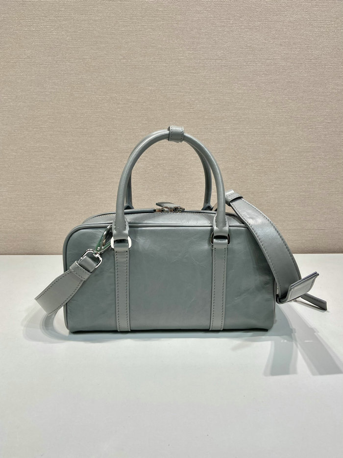 Prada Antique nappa leather top-handle bag Grey 1BB099