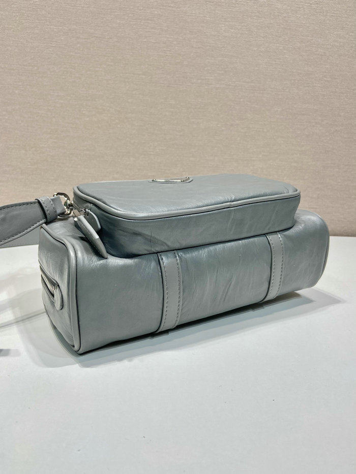 Prada Antique nappa leather top-handle bag Grey 1BB099