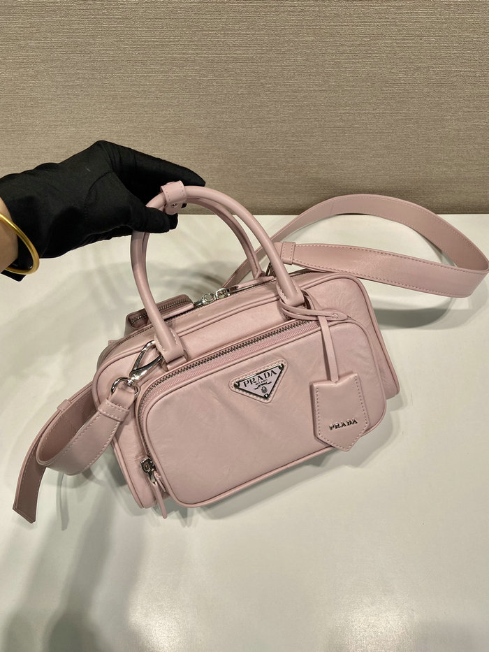 Prada Antique nappa leather top-handle bag Pink 1BB099