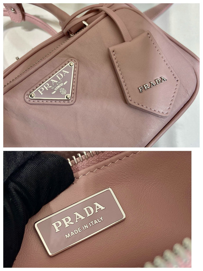 Prada Antique nappa leather top-handle bag Pink 1BB099