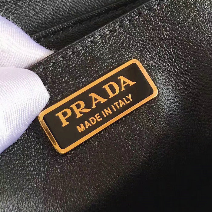 Prada Cahier Leather Bag White 1BD045