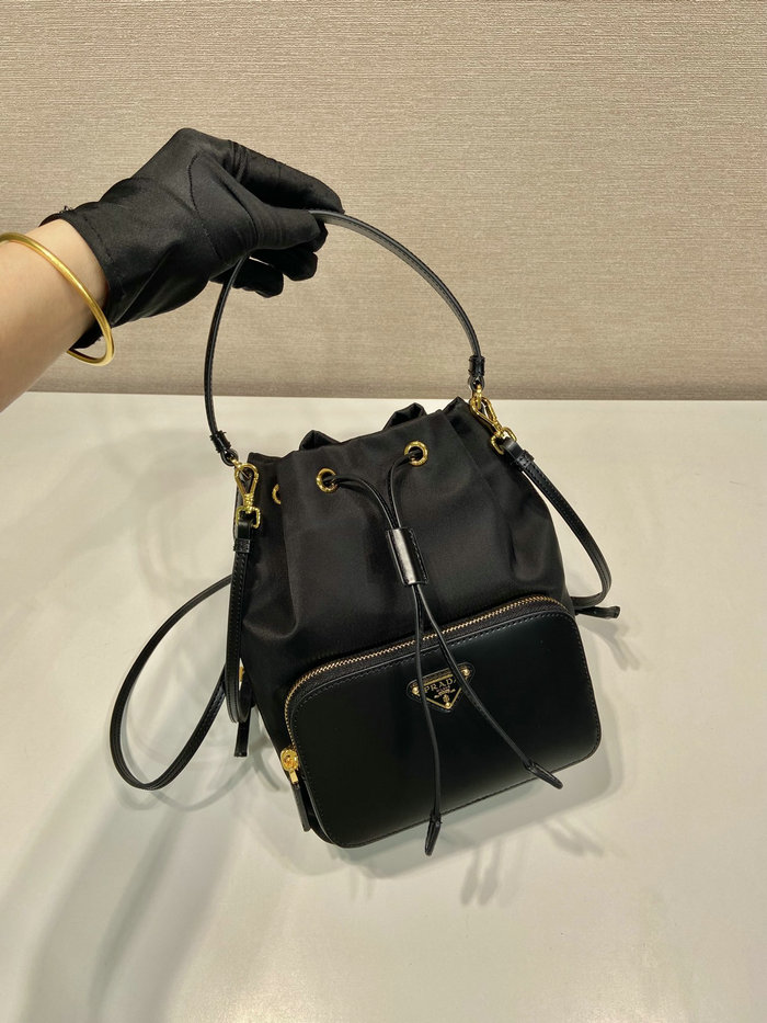 Prada Duet Re-Nylon and brushed bucket bag 1BH038