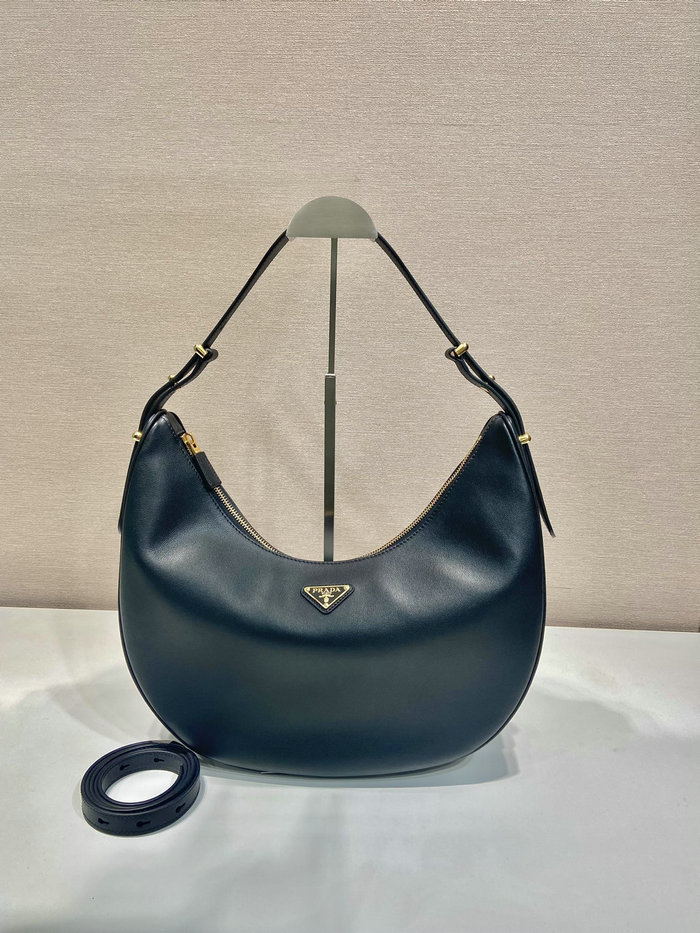 Prada Large leather shoulder bag Black 1BC212