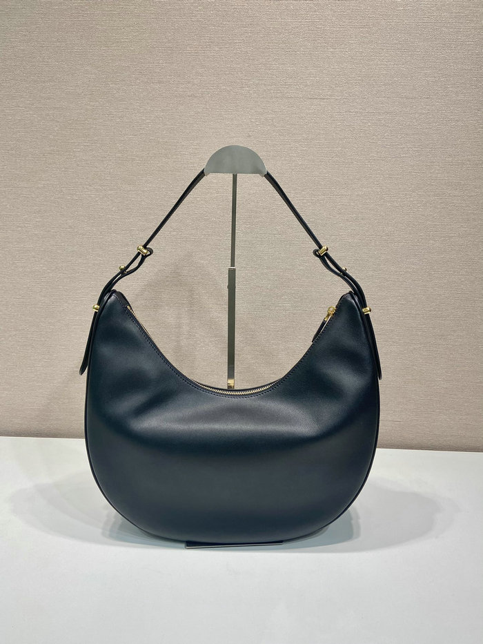 Prada Large leather shoulder bag Black 1BC212