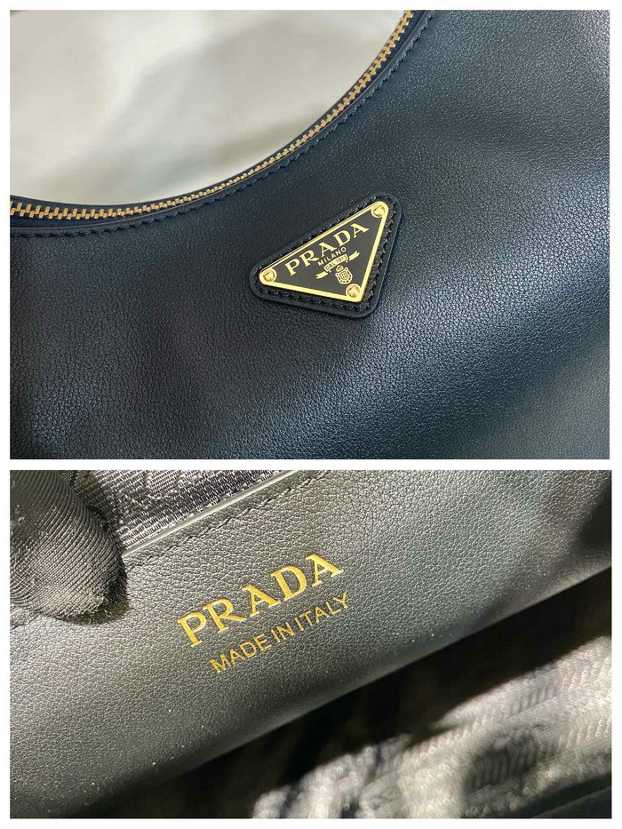 Prada Large leather shoulder bag Black 1BC212
