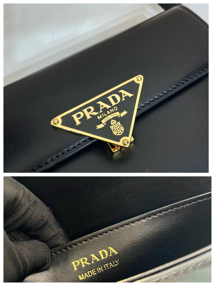 Prada Leather shoulder bag Black 1BD339
