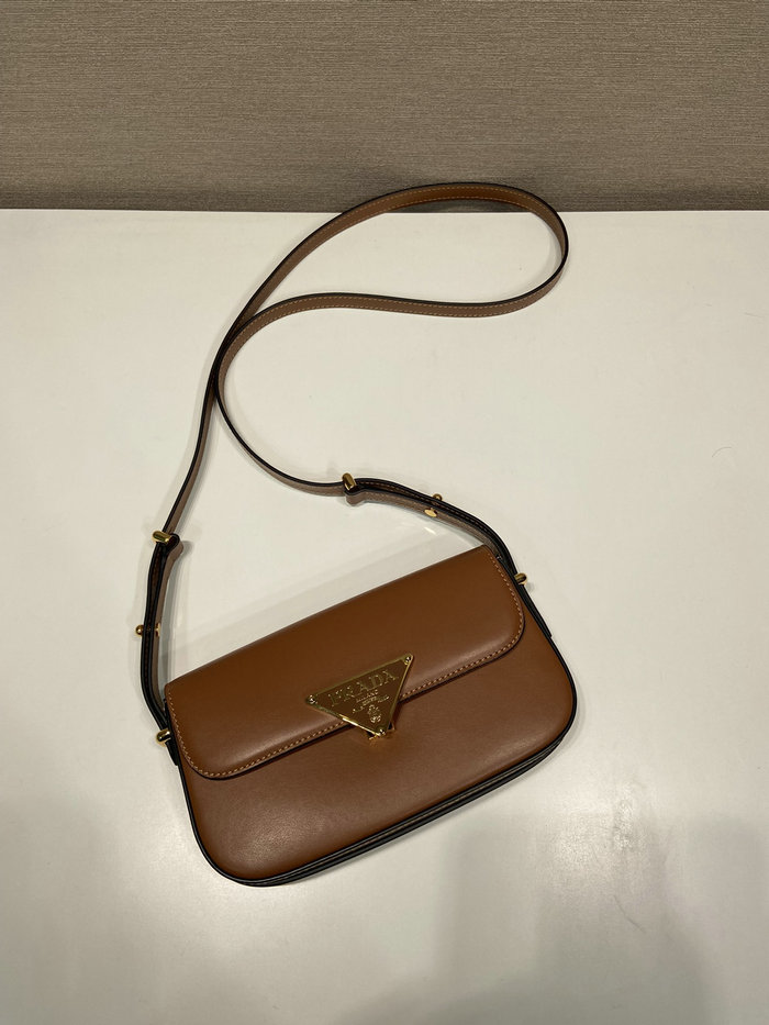 Prada Leather shoulder bag Brown 1BD339