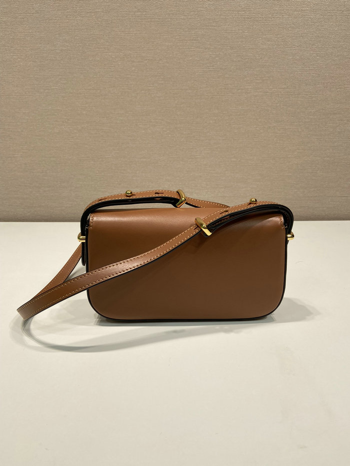 Prada Leather shoulder bag Brown 1BD339