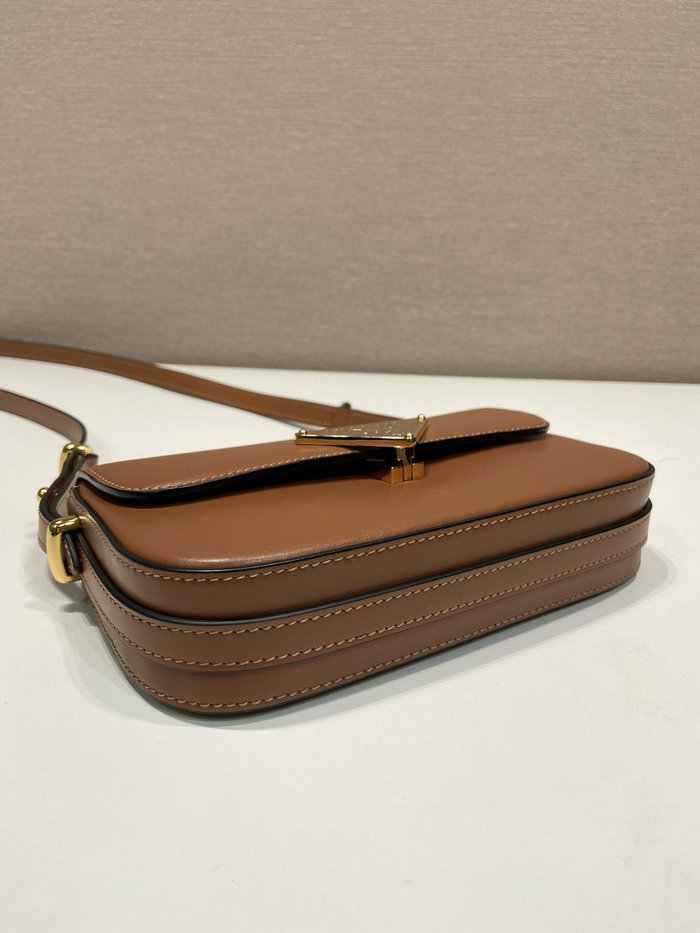 Prada Leather shoulder bag Brown 1BD339