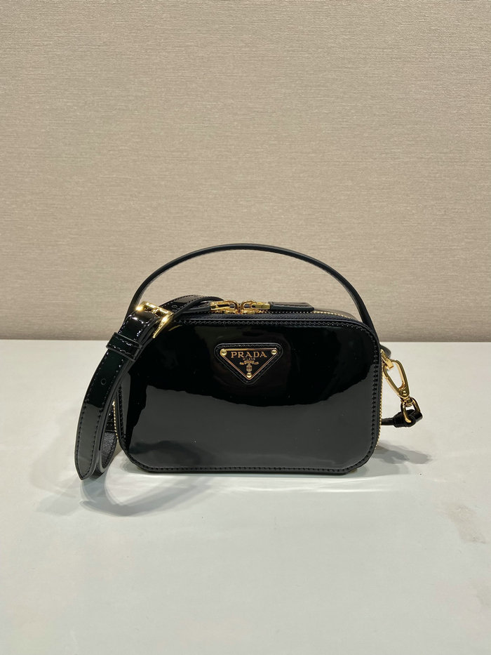 Prada Odette patent leather mini-bag Black 1BH206