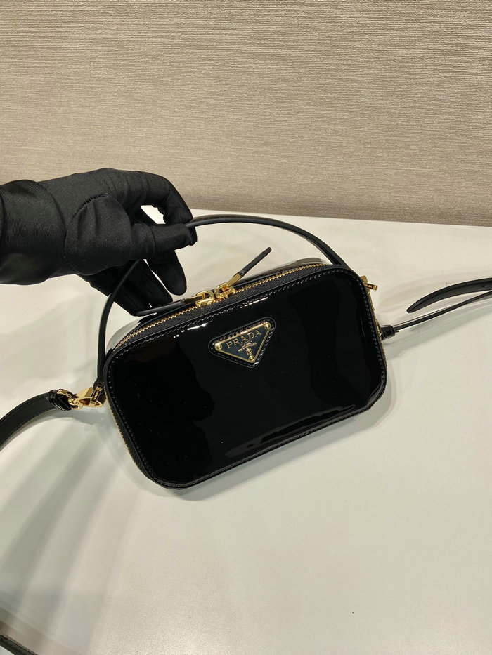 Prada Odette patent leather mini-bag Black 1BH206