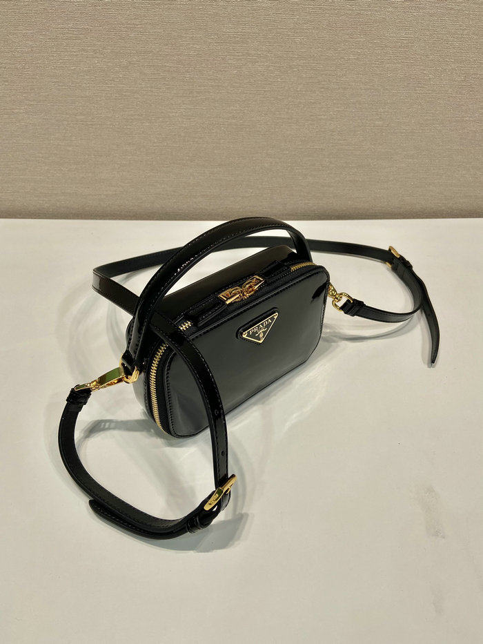 Prada Odette patent leather mini-bag Black 1BH206