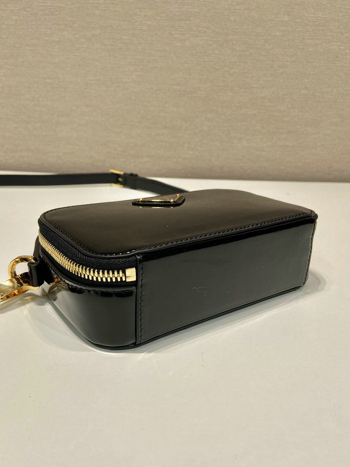 Prada Odette patent leather mini-bag Black 1BH206