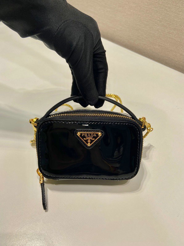 Prada Patent leather mini-pouch Black 1NR025