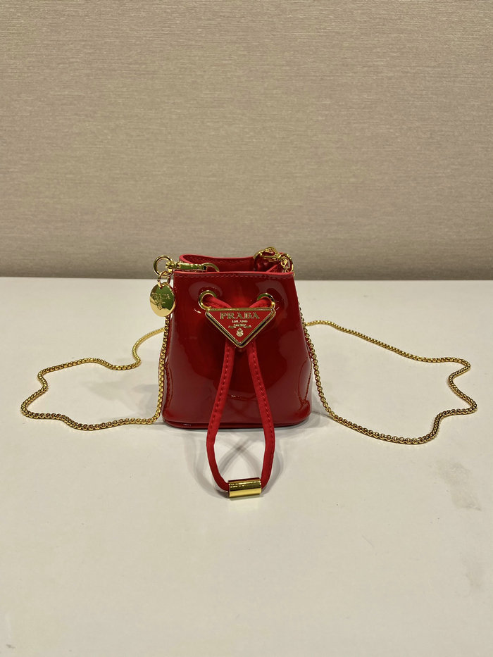 Prada Patent leather mini-pouch Red 1NR016