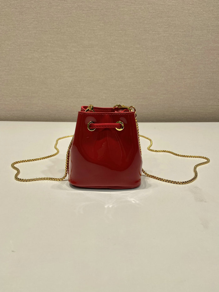 Prada Patent leather mini-pouch Red 1NR016