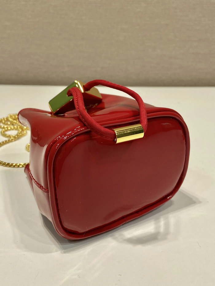 Prada Patent leather mini-pouch Red 1NR016